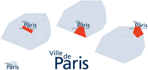 Logos Stadt Paris und einiger Arrondissements
